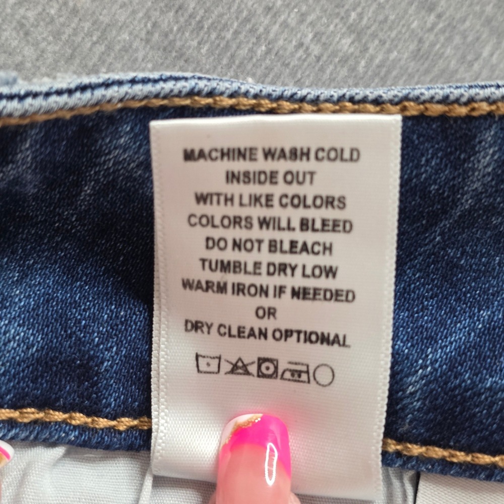 Vervet by Flying Monkey Colorblock Flare Jeans High Rise Panel Denim Sz 28 Boho - Picture 11 of 12